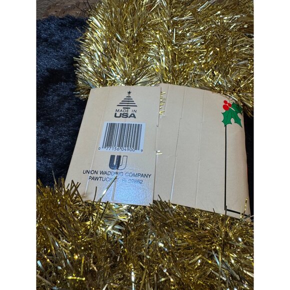 Vintage Gold Tinsel Christmas Garland 15 Ft 2-Pack  New Original Packaging - Picture 3 of 5